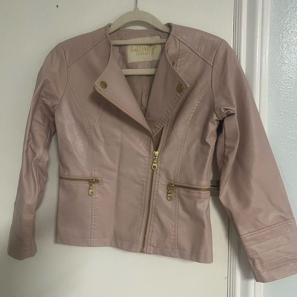 wild fable Other - Wild Fable Blush Leather Jacket with Gold Accents